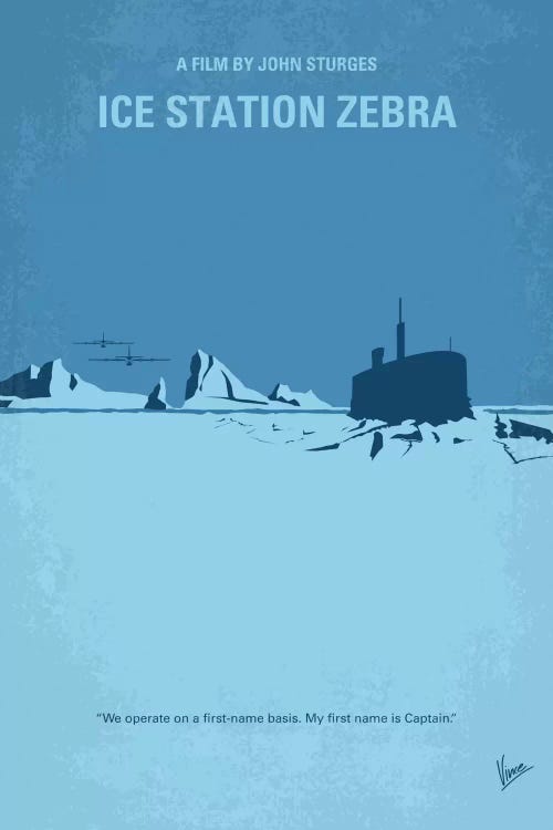 Ice Station Zebra Minimal Movie Poster