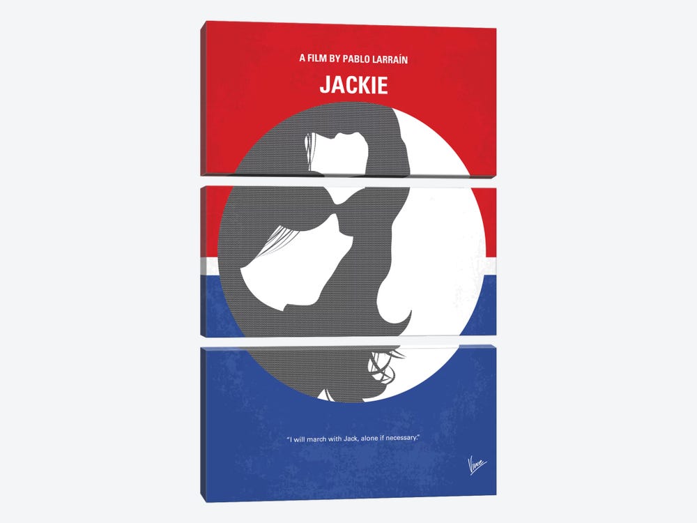 Jackie Minimal Movie Poster by Chungkong 3-piece Art Print