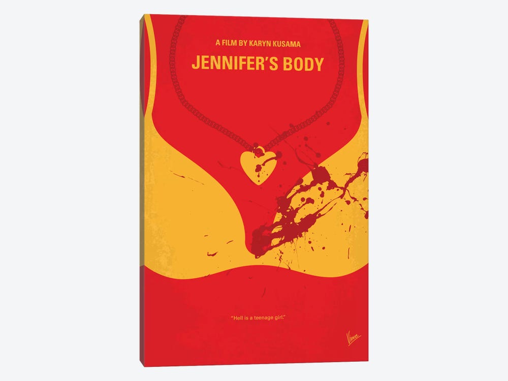 Jennifer's Body Minimal Movie Poster by Chungkong 1-piece Canvas Artwork