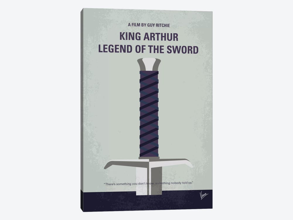 King Arthur: Legend Of The Sword Minimal Movie Poster by Chungkong 1-piece Canvas Art Print