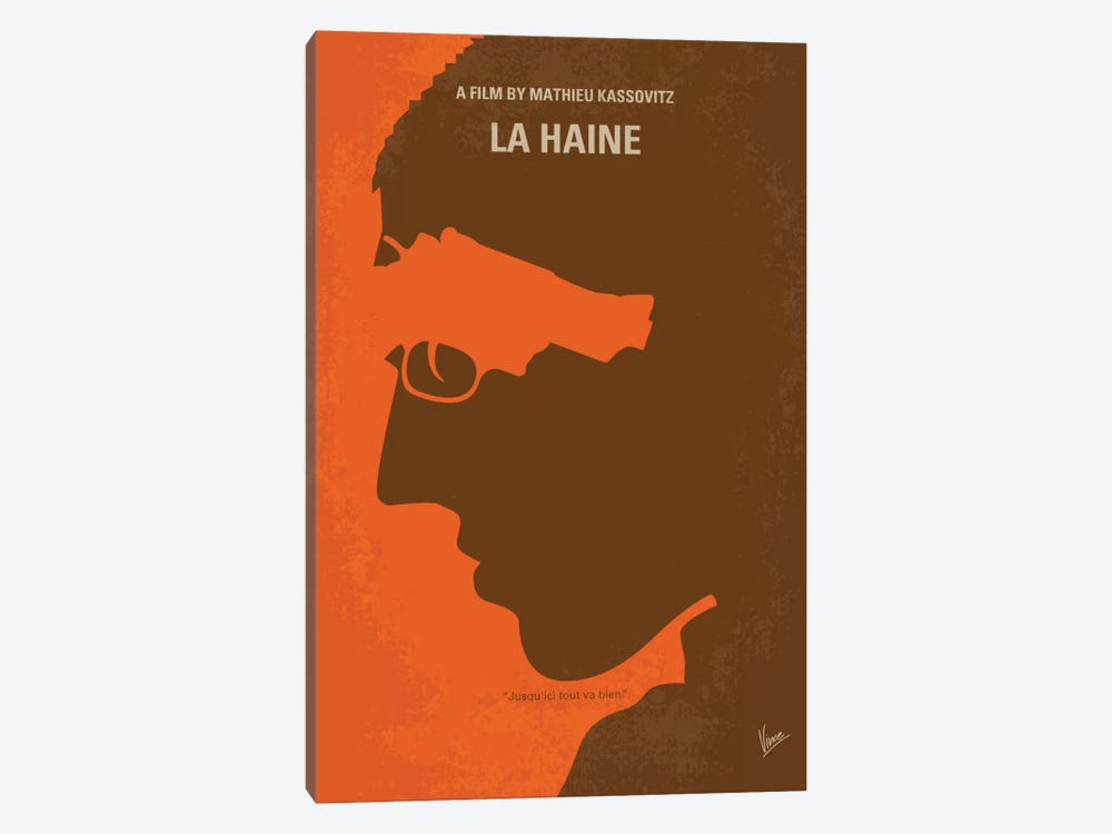 La Haine Minimal Movie Poster by Chungkong 1-piece Canvas Art