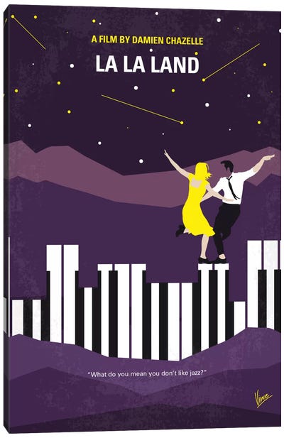 La La Land Minimal Movie Poster Canvas Art Print - Romance Minimalist Movie Posters
