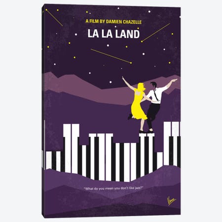 La La Land Minimal Movie Poster Canvas Print #CKG729} by Chungkong Canvas Art
