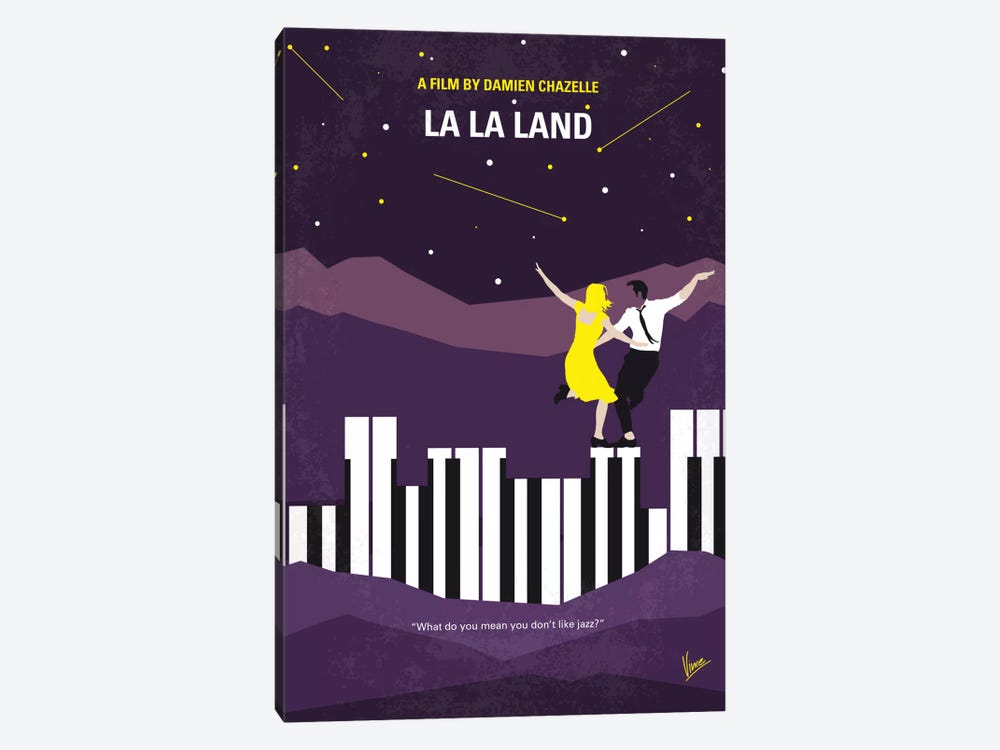 La La Land Minimal Movie Poster 1-piece Canvas Art Print
