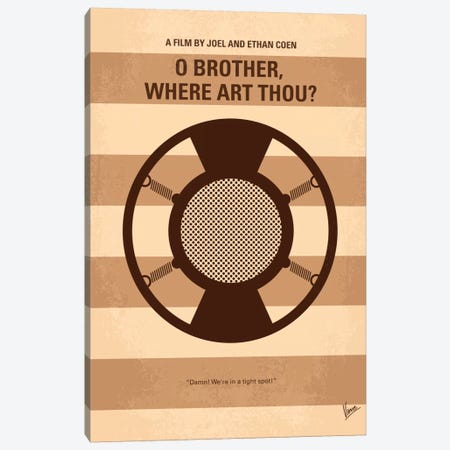 O' Brother Where Art Thou Minimal Movie Poster Canvas Print #CKG72} by Chungkong Canvas Wall Art