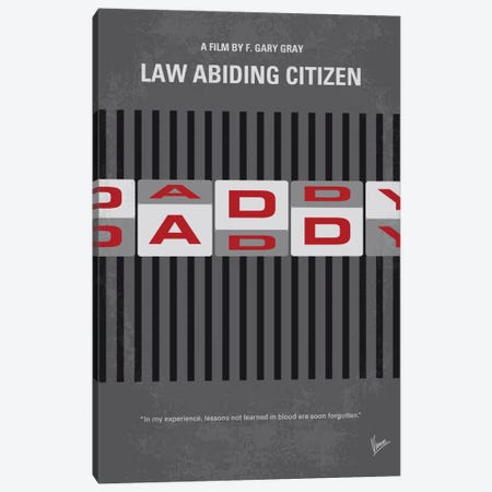 Law Abiding Citizen Minimal Movie Poster Canvas Print #CKG730} by Chungkong Canvas Print
