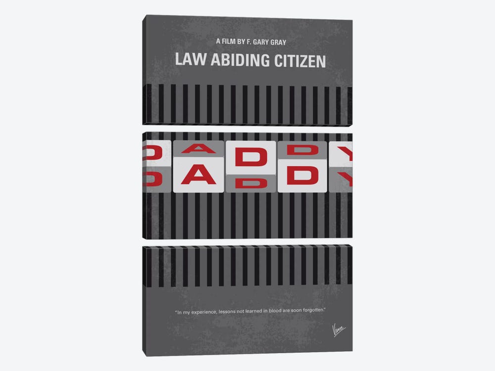 Law Abiding Citizen Minimal Movie Poster by Chungkong 3-piece Art Print