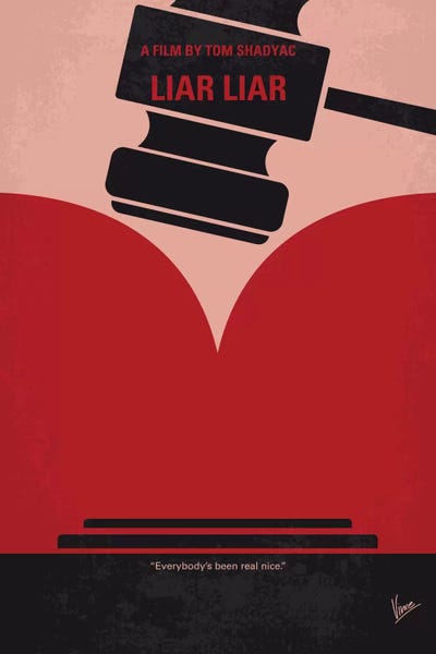 Liar Liar Minimal Movie Poster Canvas Wall Art By Chungkong Icanvas