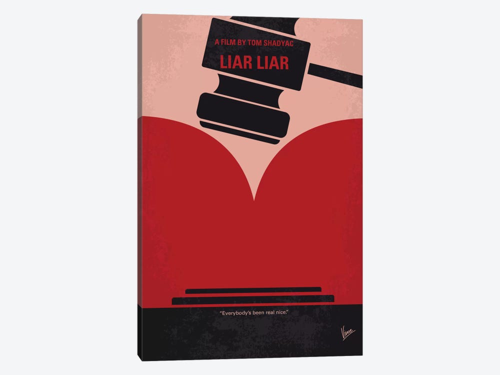 Liar Liar Minimal Movie Poster by Chungkong 1-piece Canvas Art