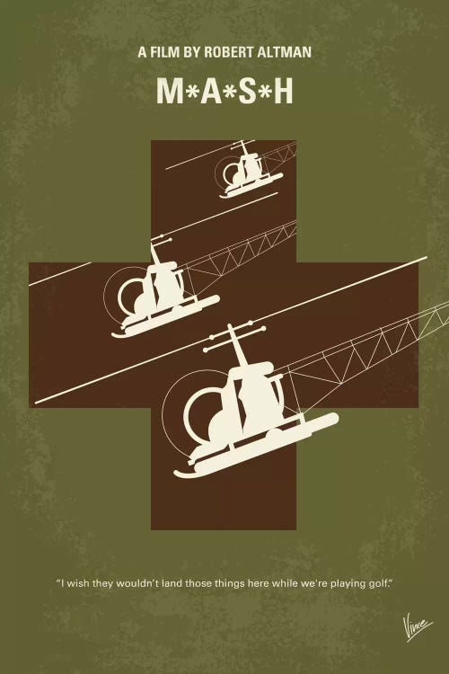 MASH Minimal Movie Poster by Chungkong wall art