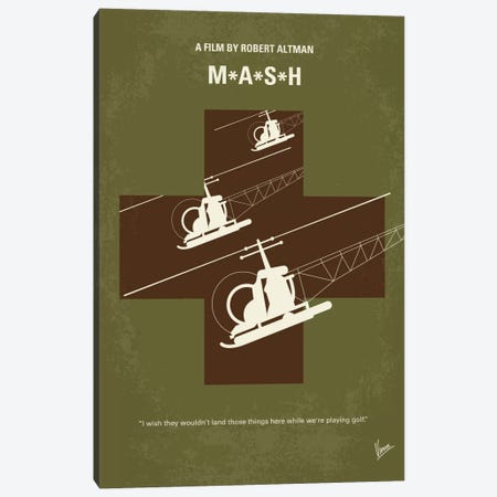 MASH Minimal Movie Poster Canvas Print #CKG733} by Chungkong Canvas Print