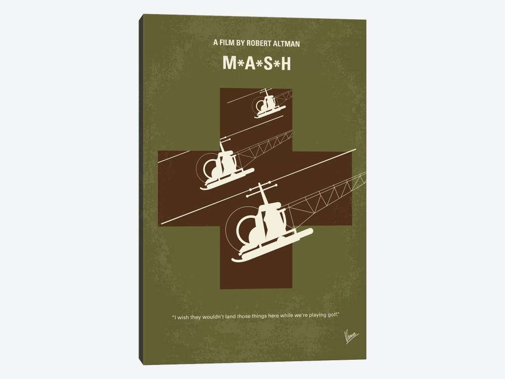 MASH Minimal Movie Poster by Chungkong 1-piece Canvas Artwork