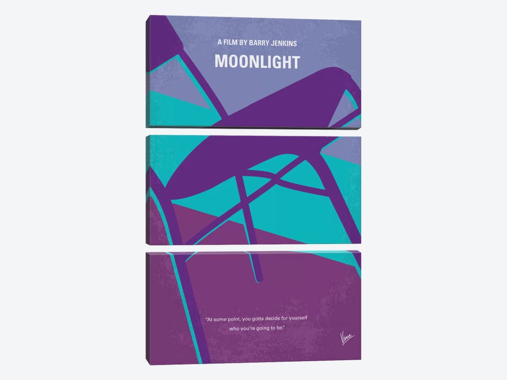 Moonlight Minimal Movie Poster by Chungkong 3-piece Canvas Art Print