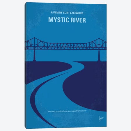 Mystic River Minimal Movie Poster Canvas Print #CKG736} by Chungkong Canvas Artwork