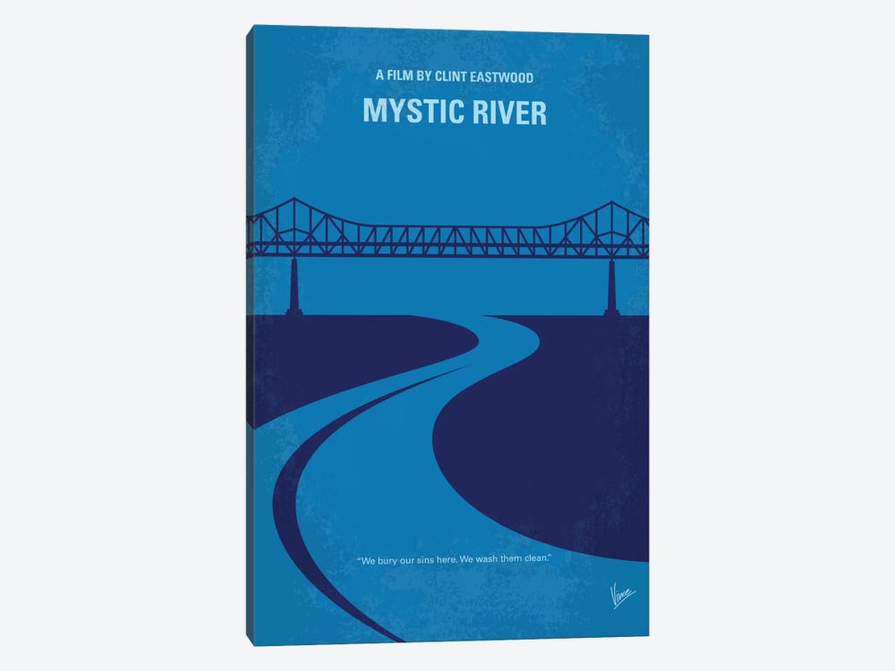Mystic River Minimal Movie Poster by Chungkong 1-piece Canvas Art Print