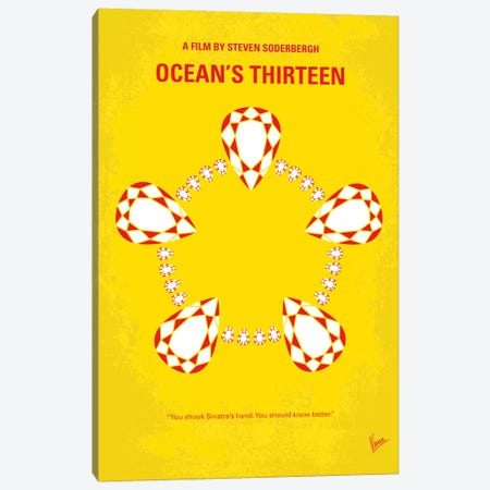 Ocean's Thirteen Minimal Movie Poster Canvas Print #CKG737} by Chungkong Canvas Art
