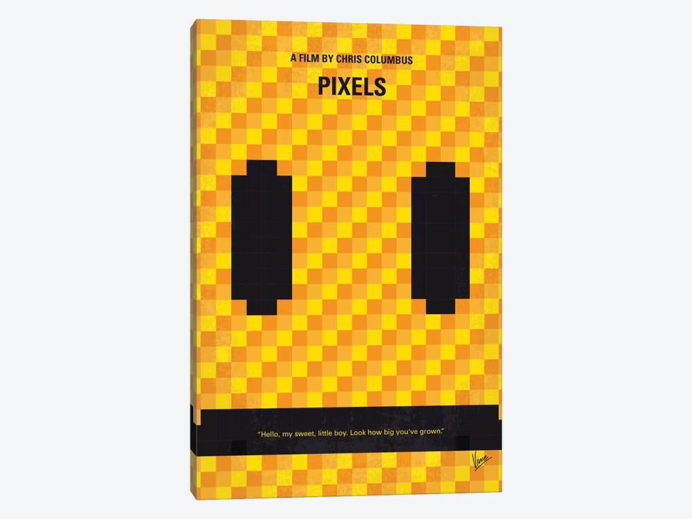 Pixels Minimal Movie Poster by Chungkong 1-piece Canvas Print