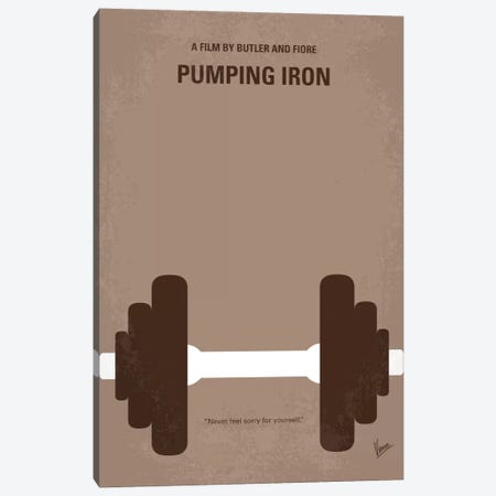 Pumping Iron Minimal Movie Poster Canvas Print #CKG739} by Chungkong Canvas Print