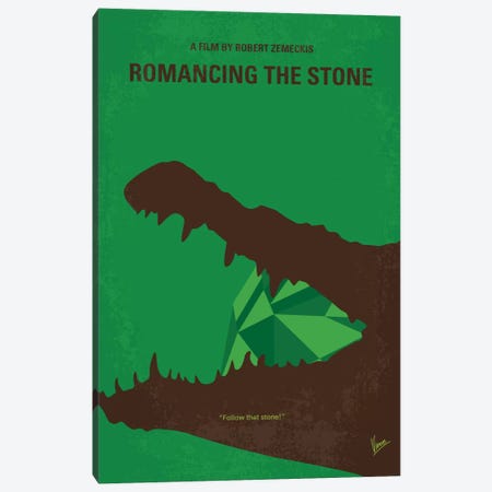 Romancing The Stone Minimal Movie Poster Canvas Print #CKG740} by Chungkong Canvas Artwork