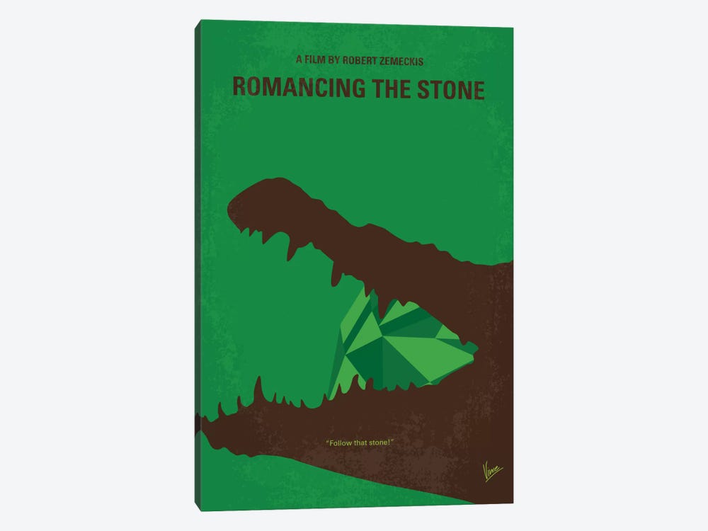 Romancing The Stone Minimal Movie Poster by Chungkong 1-piece Canvas Art