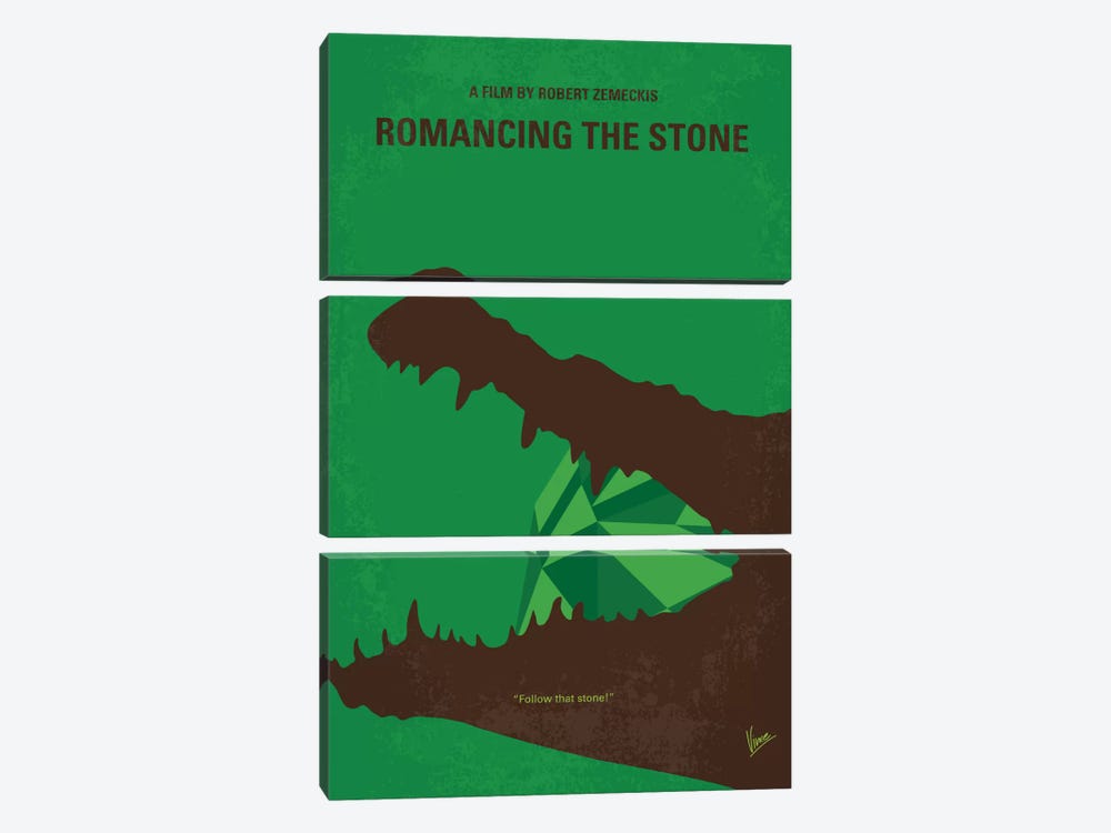 Romancing The Stone Minimal Movie Poster by Chungkong 3-piece Canvas Artwork