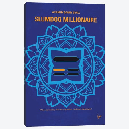 Slumdog Millionaire Minimal Movie Poster Canvas Print #CKG744} by Chungkong Canvas Art Print