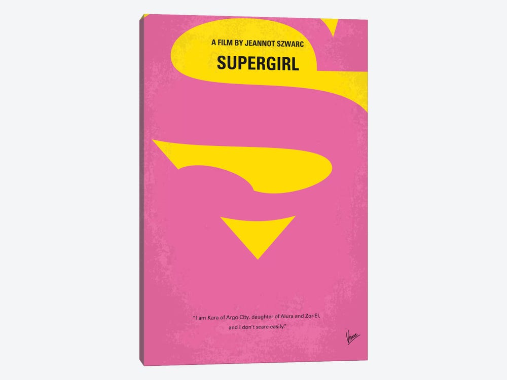 Supergirl Minimal Movie Poster by Chungkong 1-piece Canvas Print