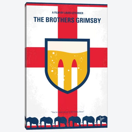 The Brothers Grimsby Minimal Movie Poster Canvas Print #CKG749} by Chungkong Canvas Artwork
