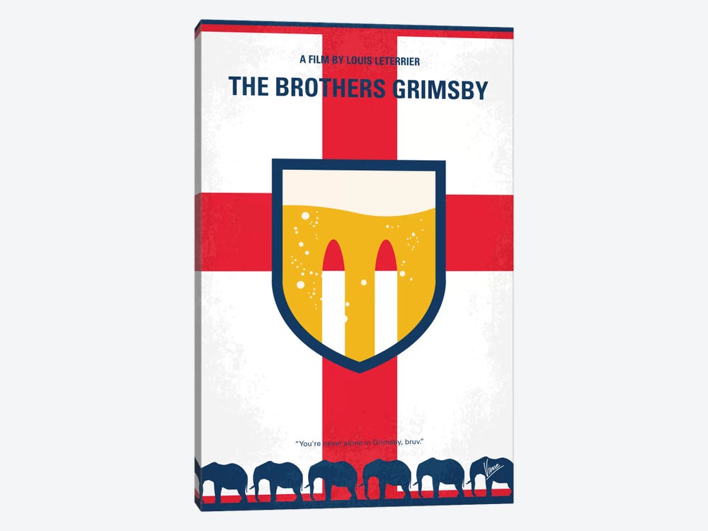 The Brothers Grimsby Minimal Movie Poster by Chungkong 1-piece Canvas Art Print