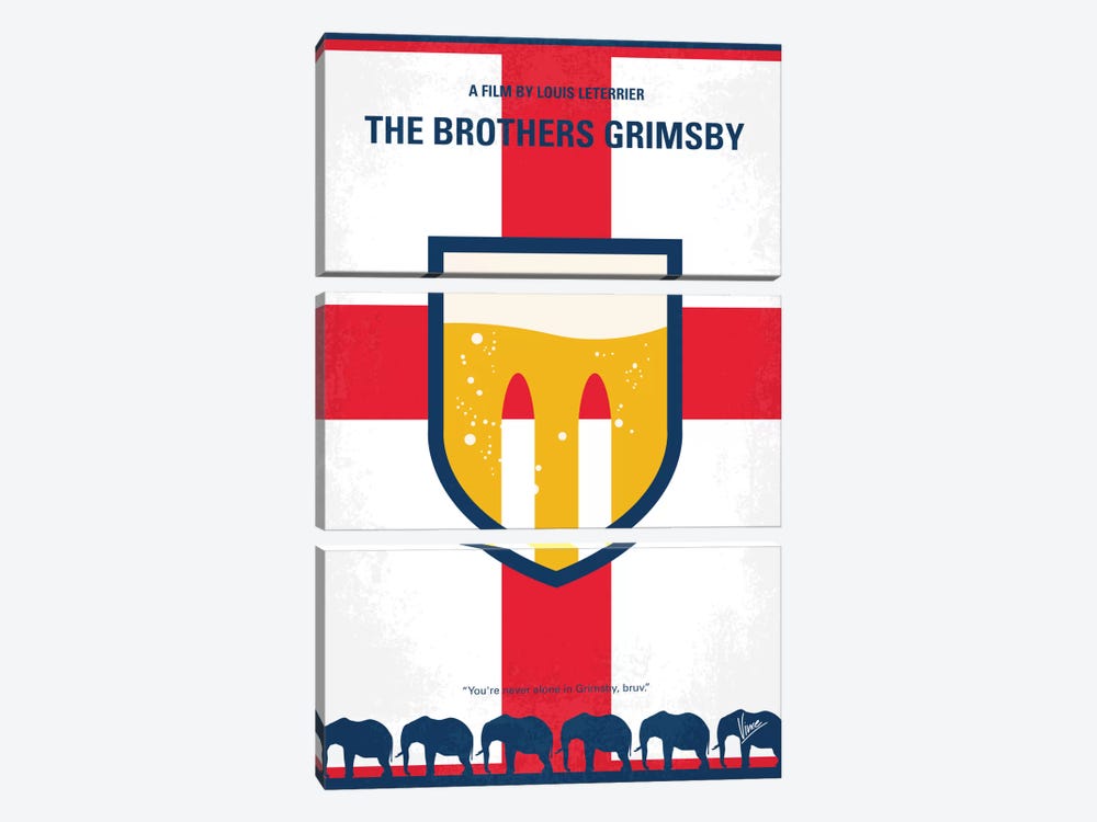 The Brothers Grimsby Minimal Movie Poster by Chungkong 3-piece Art Print