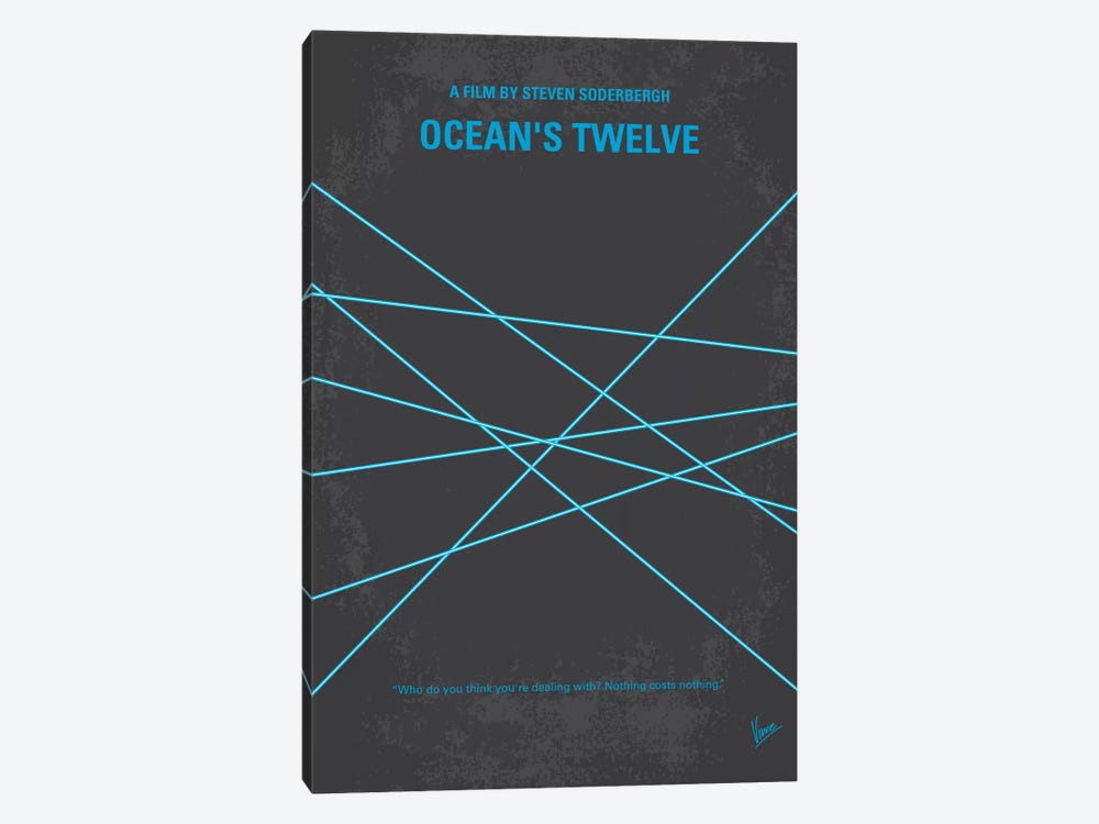 Ocean's Twelve Minimal Movie Poster by Chungkong 1-piece Canvas Artwork