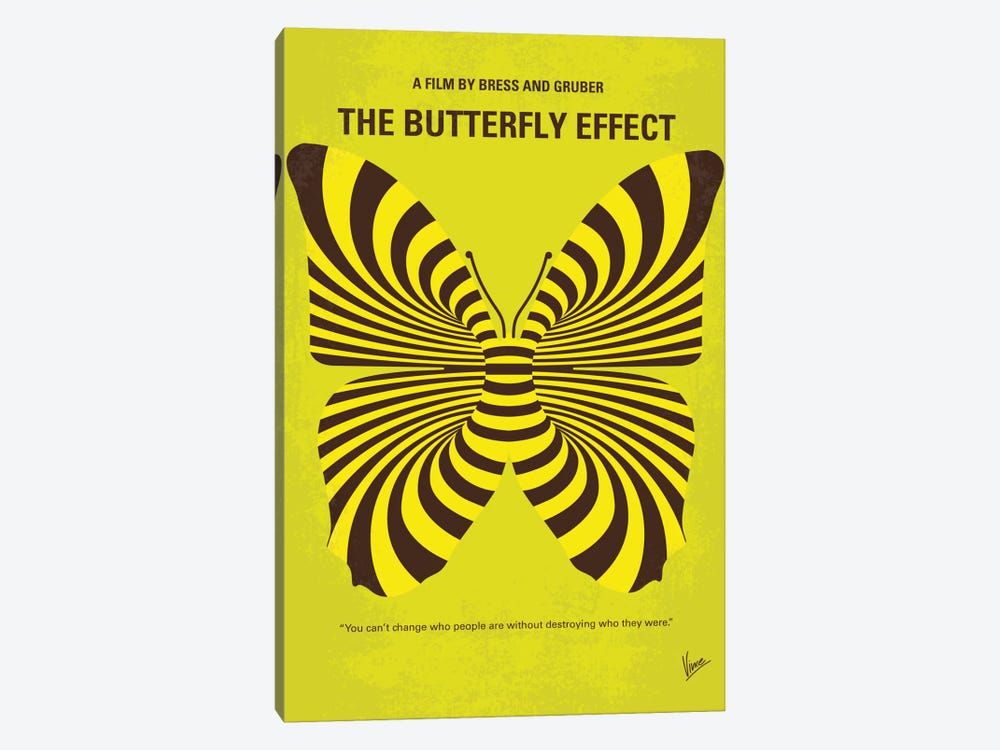 The Butterfly Effect Minimal Movie Poster by Chungkong 1-piece Canvas Print