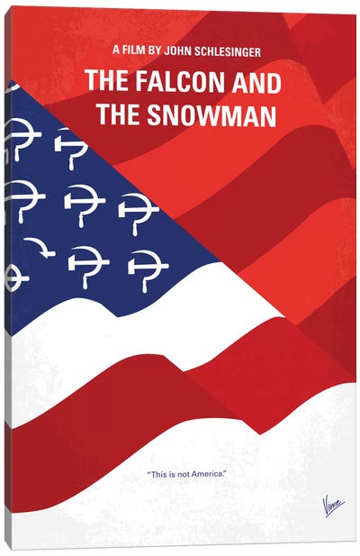 The Falcon And The Snowman Minimal Movie Poster Canvas Art Print - Chungkong's Thriller Movie Posters