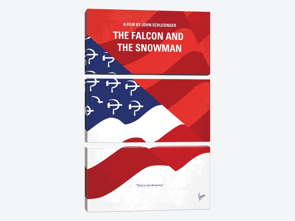 The Falcon And The Snowman Minimal Movie Poster by Chungkong 3-piece Canvas Artwork