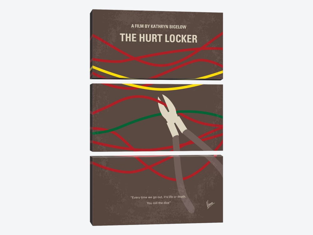 The Hurt Locker Minimal Movie Poster by Chungkong 3-piece Canvas Art Print