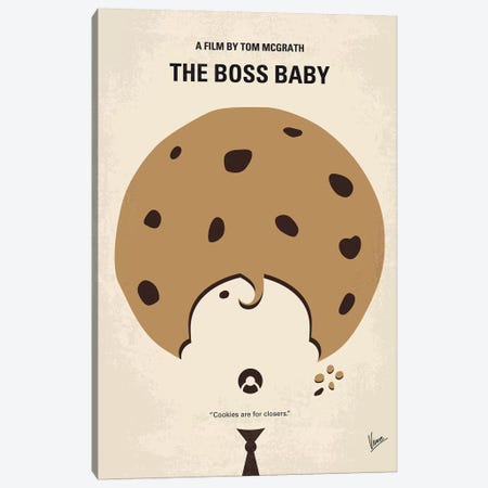Boss Baby Minimal Movie Poster Canvas Print #CKG761} by Chungkong Canvas Artwork