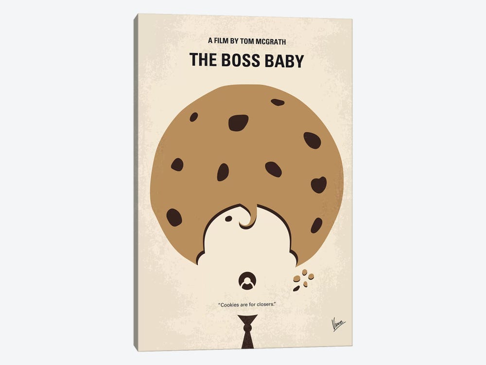 Boss Baby Minimal Movie Poster by Chungkong 1-piece Canvas Print