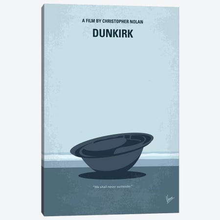 Dunkirk Minimal Movie Poster Canvas Print #CKG763} by Chungkong Canvas Wall Art