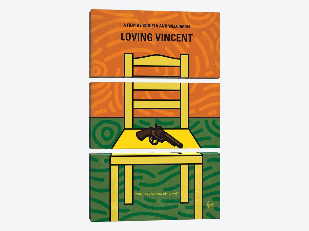 Loving Vincent Minimal Movie Poster by Chungkong 3-piece Canvas Art