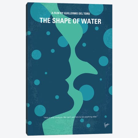 The Shape of Water Minimal Movie Poster Canvas Print #CKG767} by Chungkong Canvas Art Print