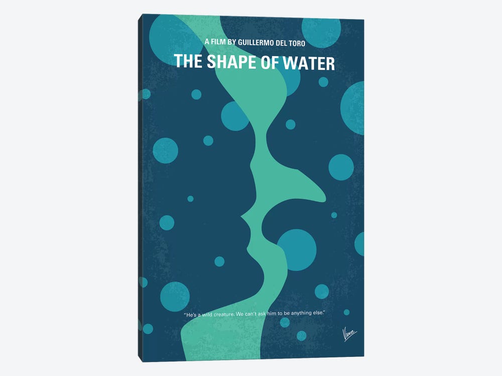 The Shape of Water Minimal Movie Poster by Chungkong 1-piece Canvas Print