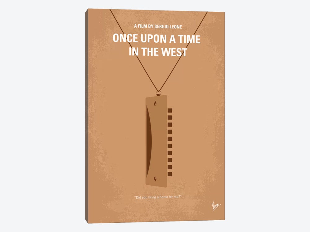 Once Upon A Time In The West Minimal Movie Poster by Chungkong 1-piece Canvas Artwork
