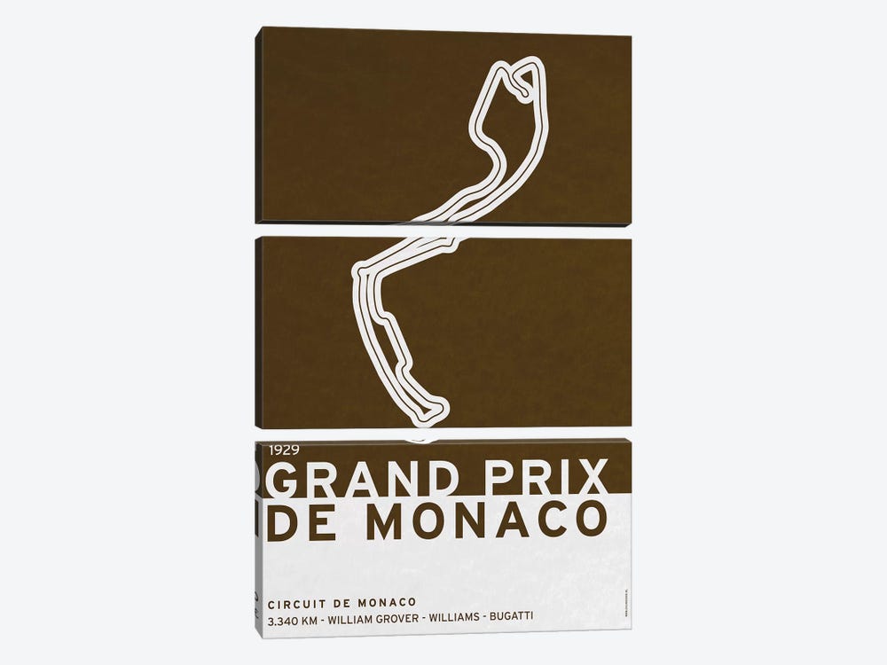 1929 Grand Prix de Monaco by Chungkong 3-piece Canvas Wall Art