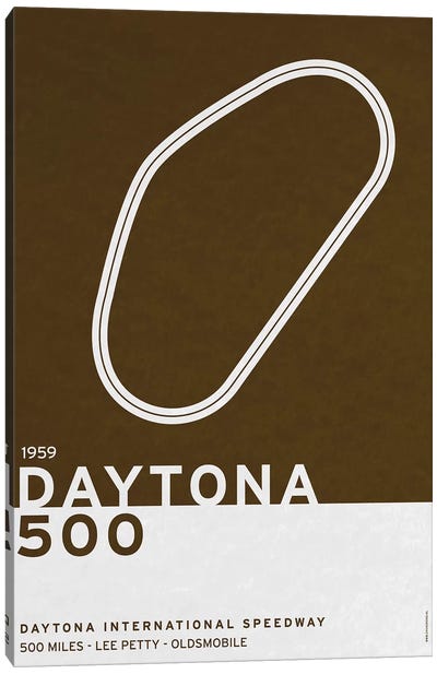 1959 Daytona 500 Canvas Art Print - Auto Racing Art
