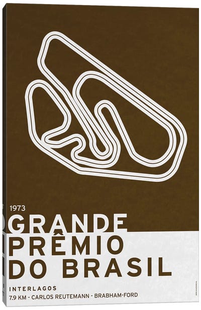 1973 Grande Prêmio do Brasil Canvas Art Print - Auto Racing Art