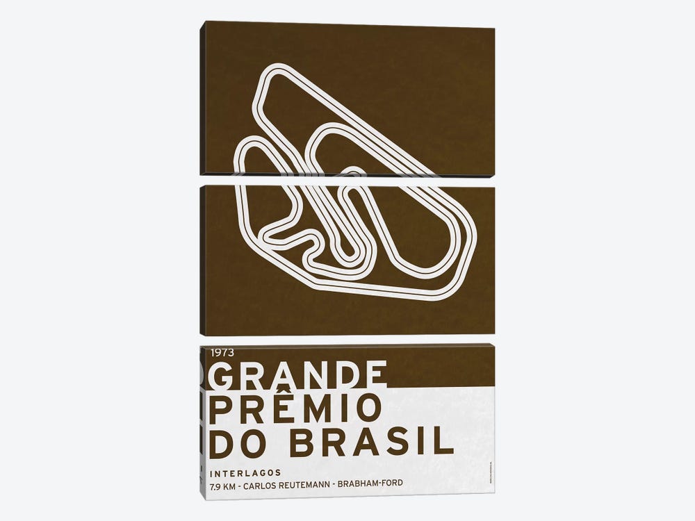 1973 Grande Prêmio do Brasil by Chungkong 3-piece Art Print