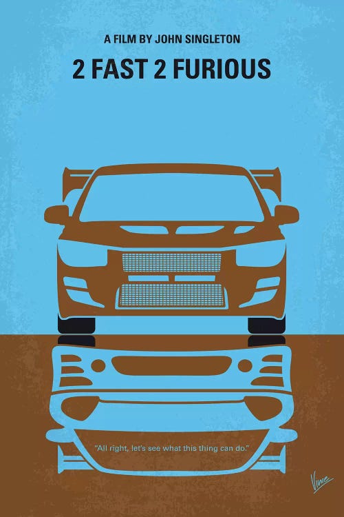 2 Fast 2 Furious Minimal Movie Poster