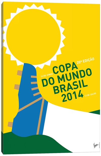 2014 World Cup Soccer Brazil Rio Minimal Poster Canvas Art Print - Soccer Art