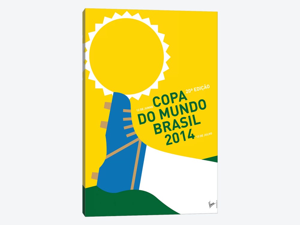 2014 World Cup Soccer Brazil Rio Minimal Poster by Chungkong 1-piece Canvas Art