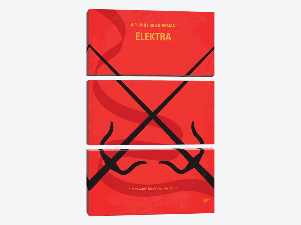 Elektra Minimal Movie Poster by Chungkong 3-piece Art Print